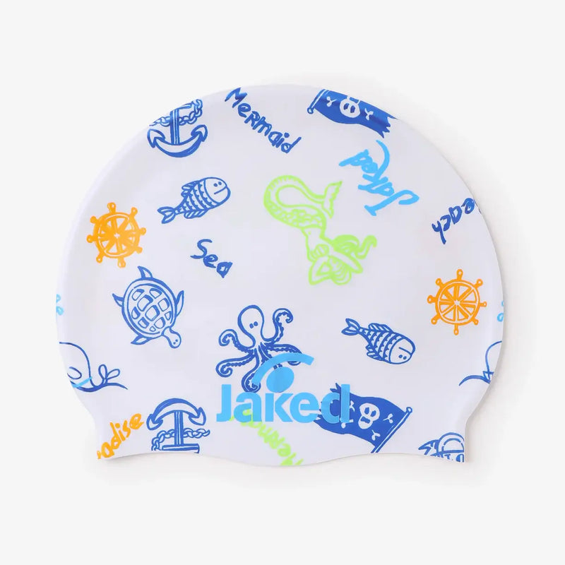 Gorro de natación para niños Jaked Waves Junior color blanco