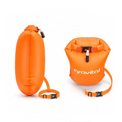 Boya de seguridad Gravital naranja para natación en aguas abiertas